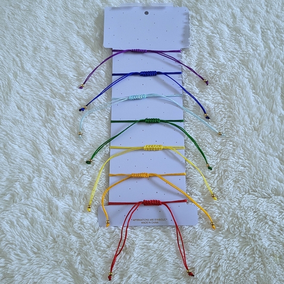 Eye👁️ Candy🍬 Chakra🧘♀️ Stone and Affirmation Bracelet Set - Picture 2 of 16